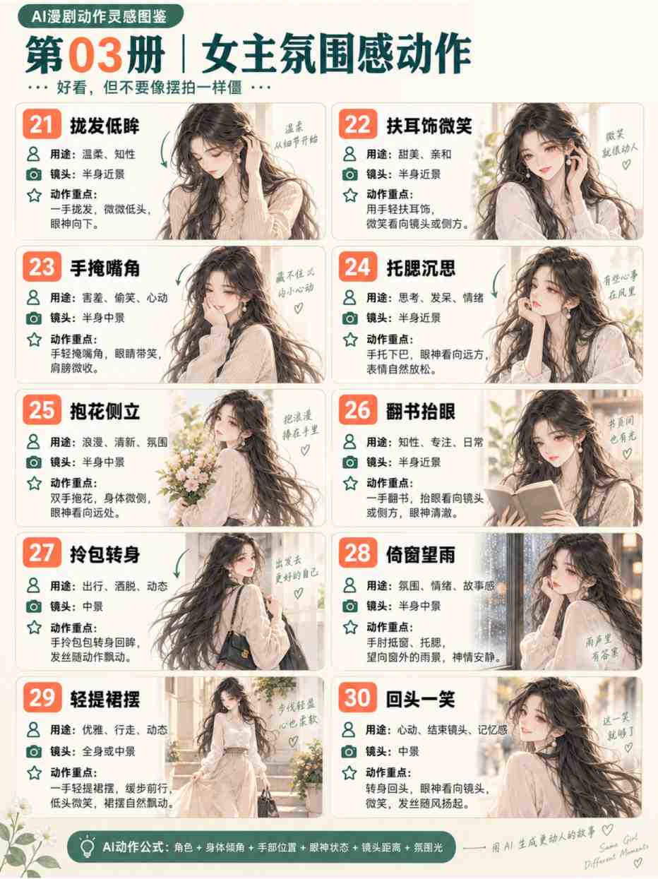 逼自己学完这100个动作提示词，你的ai漫剧制作能力就很牛了！_003.png