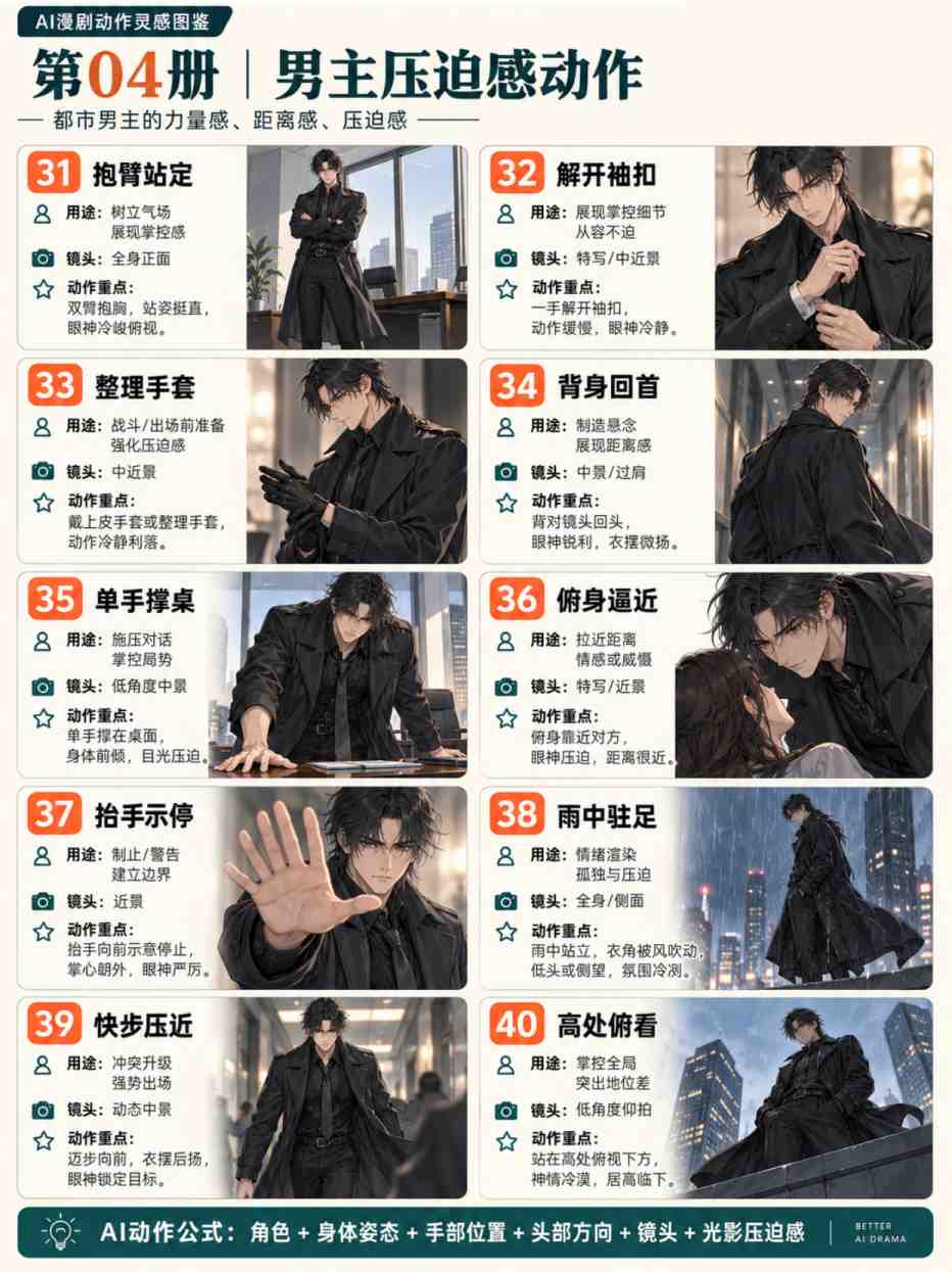 逼自己学完这100个动作提示词，你的ai漫剧制作能力就很牛了！_004.png