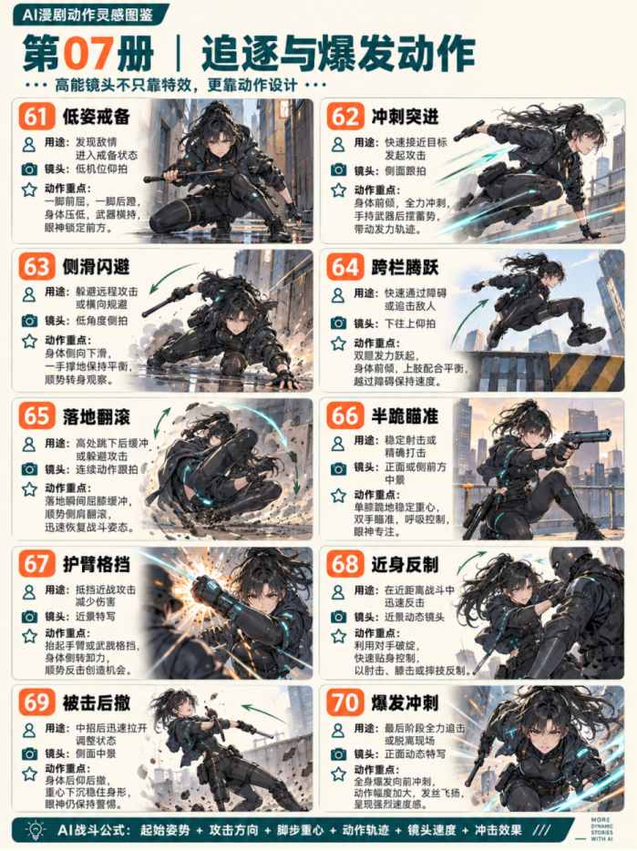 逼自己学完这100个动作提示词，你的ai漫剧制作能力就很牛了！_007.png