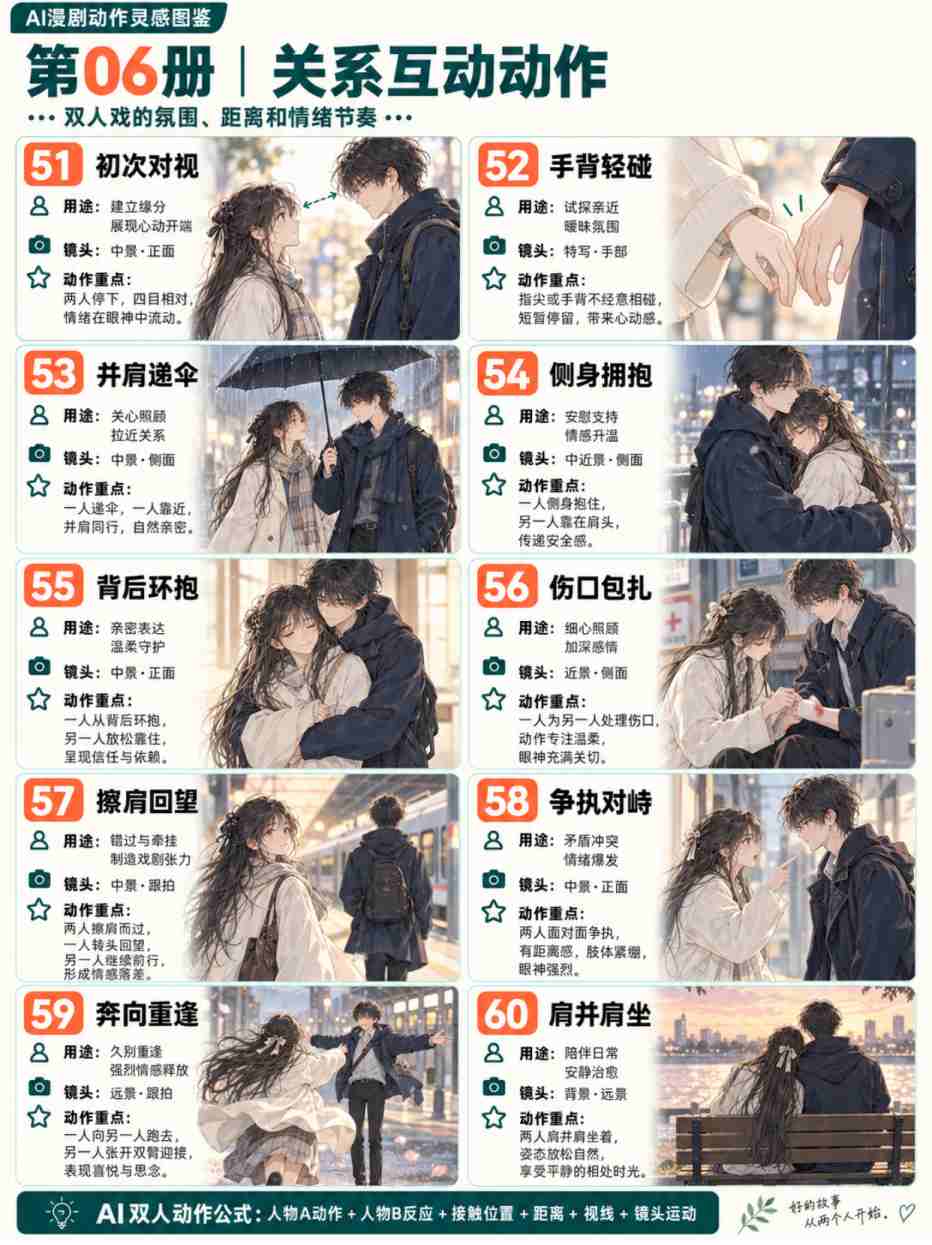 逼自己学完这100个动作提示词，你的ai漫剧制作能力就很牛了！_006.png